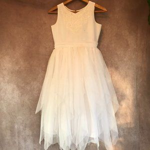 Isabella & Chloe White Sequin 12 Youth Layered Dress